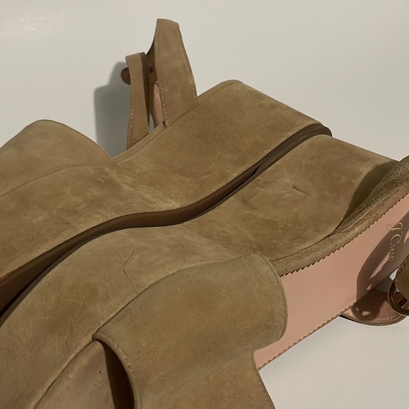 J. Crew Suede Flatform Ankle Strap Sandals in Old Lace - Picture 9 of 9